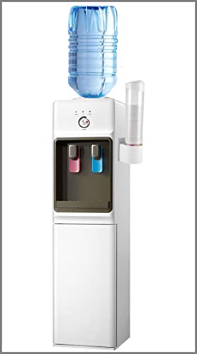 GOVITA Distribuidor de agua de colonina refrigerante con botones, dispensador de agua y oficina,...