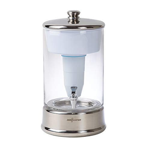 ZeroWater Filtro Dispensador de Cristal de agua de 9 L, Libre de BPA y NSF certificada para Reducir...