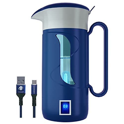 GOSOIT - Jarra de agua dispensadora purificadora con filtro UV, elimina el cloro y varios gérmenes,...