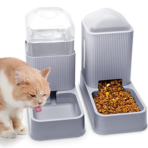 Alimentador automático de Comida y dispensador de Agua para Gatos y Perros, 3,8 l