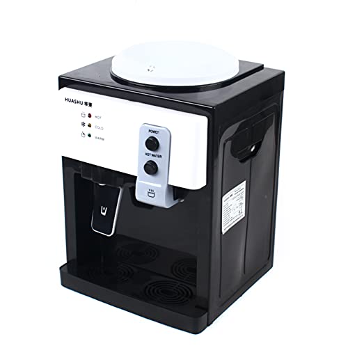 Dispensador de agua caliente mini eléctrico para agua caliente y fría, 550 W, negro, para oficina,...