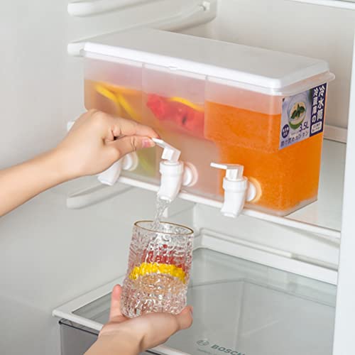 Dispensador de agua para frigorífico de 3,5 l, con grifo dispensador de bebidas de plástico 3...