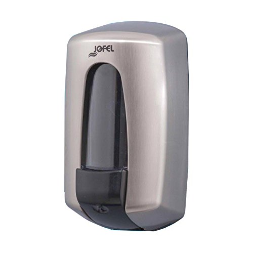 Jofel ac70800 Aitana - Dispensador de jabón recargable, níquel, 0.900 L