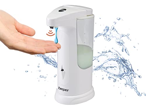 Beper P201UTP004 Dispensador automático jabón y Gel desinfectante, Dispensación Ajustable, Sensor...
